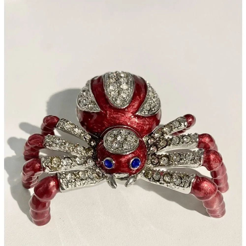 Taylor Avedon Red Spider Jewelry / Trinket Box